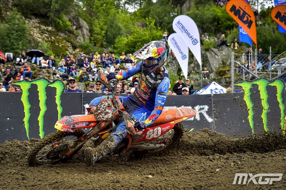 Andrea Adamo in azione nel GP di Svezia MX2