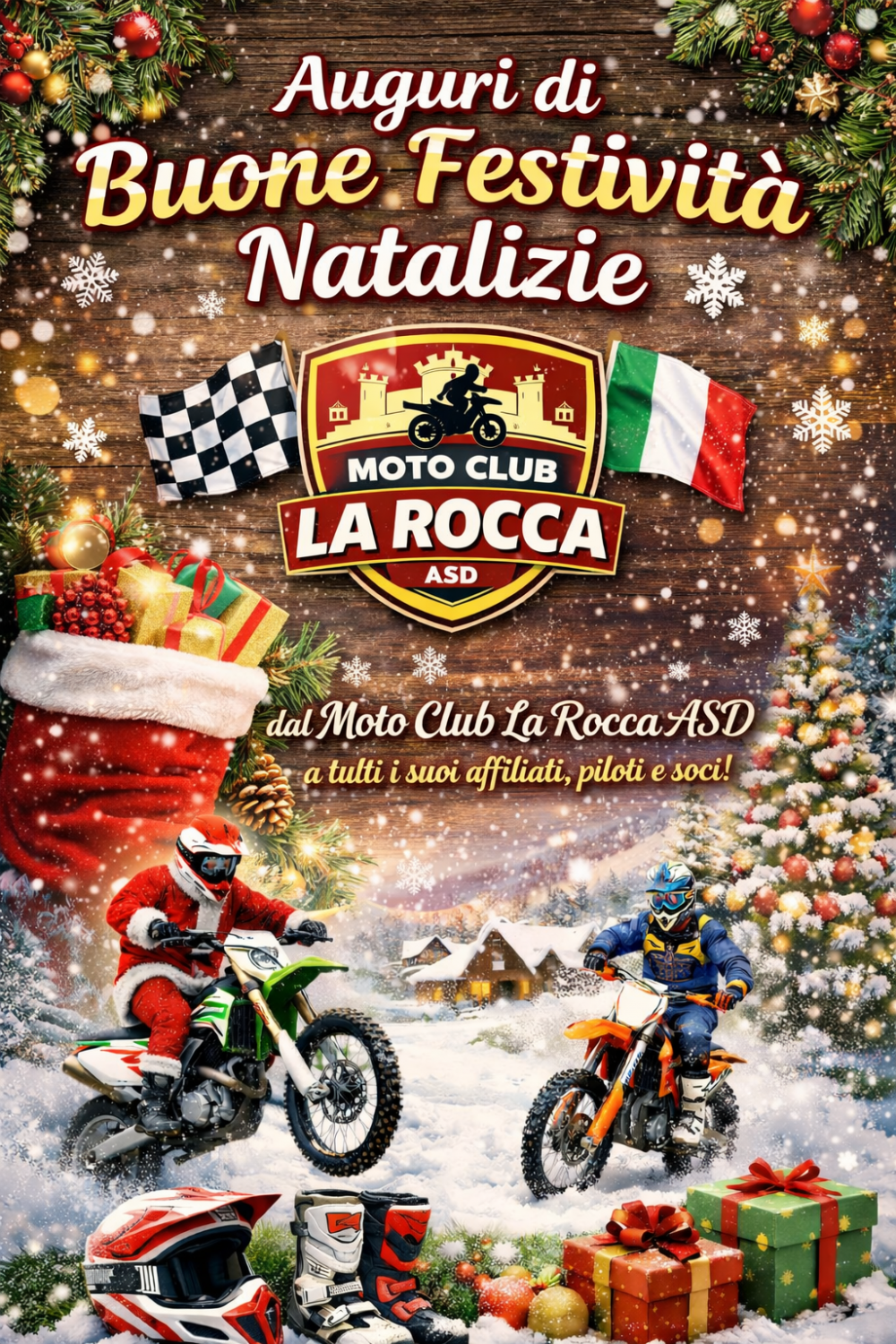 Auguri di Buone Festivit&agrave; Natalizie dal Moto Club La Rocca Asd